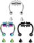 Magnetic Non-Piercing Nose Ring Fake Septum Segment Womens Mens Body Jewelry Carousel 8