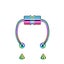 Magnetic Non-Piercing Nose Ring Fake Septum Segment Womens Mens Body Jewelry Carousel 11