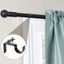 4pc Curtain Pole Brackets No Drill Curtain Rod Holder Into Wooden Window Frame Carousel 3