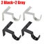 4pc Curtain Pole Brackets No Drill Curtain Rod Holder Into Wooden Window Frame Carousel 13