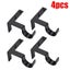 4pc Curtain Pole Brackets No Drill Curtain Rod Holder Into Wooden Window Frame Carousel 14