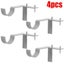 4pc Curtain Pole Brackets No Drill Curtain Rod Holder Into Wooden Window Frame Carousel 15