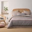 Dreamaker Kumiko 100% Cotton Reversible Duvet Cover Set Grey Double Bed Carousel 1