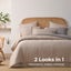 Dreamaker Kumiko 100% Cotton Reversible Duvet Cover Set Grey Double Bed Carousel 2