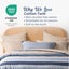Dreamaker Kumiko 100% Cotton Reversible Duvet Cover Set Blue Single Bed Carousel 4