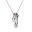 18K White Gold Necklace with Pink Crystals "Hope" Carousel 3