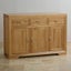 Chamfer Natural Solid Oak Large Sideboard Carousel 3