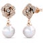 Rose Gold Pearl Drop Earring "Rosalie" Carousel 1