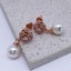 Rose Gold Pearl Drop Earring "Rosalie" Carousel 4