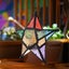 iron art candle holder Moroco Iron Style Coloured Glasses Lantern Garden Outdoor Carousel 2