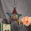 iron art candle holder Moroco Iron Style Coloured Glasses Lantern Garden Outdoor Carousel 3