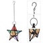 iron art candle holder Moroco Iron Style Coloured Glasses Lantern Garden Outdoor Carousel 4