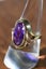 Amethyst Ring 14kt Gold Art Noveau Carousel 7