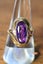 Amethyst Ring 14kt Gold Art Noveau Carousel 9