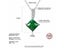 CZCITY Charm Square Emerald Green Gemstone 925 Sterling Silver Pendant Necklace Carousel 3