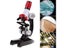 Kids Microscope Kit Science Lab LED 100-1200X Biological Microscope Home School Carousel 5