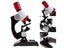 Kids Microscope Kit Science Lab LED 100-1200X Biological Microscope Home School Carousel 6