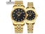 CHENXI Luxury Couple Watch Golden Stainless Steel Quartz Wristwatch For Women Carousel 3