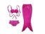 Fancy Cosplay Costume 3pcs Girl Child Birthday Holiday Gift Mermaid Tail Carousel 4