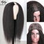 UNice Hair Kinky Straight V U Part Wig 100 Human Hair No Glue Minimal Leave Out Carousel 1