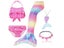 5Pcs/Set Girls Mermaid Tail Swimsuit Children The Little Mermaid Costume Carousel 8