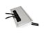 1PC Aluminum Alloy PC Desk Rectangle Wire Cable Grommet Office Table Hole Cover Carousel 4