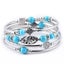 Natural Turquoise/Tigereye Multi-Layered Beaded Bracelet Carousel 1