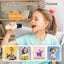 Karaoke Machine Kids Two Wireless Microphones Portable Bluetooth Speaker LED Carousel 9