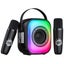 Karaoke Machine Kids Two Wireless Microphones Portable Bluetooth Speaker Carousel 5