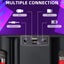 Mini Karaoke Machine Kids Portable Bluetooth Speaker TV 2 Wireless Microphones Carousel 12