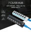 7 Port USB 3.0 High Speed Extension Hub Splitter Extender For PC Laptop MacBook Carousel 8