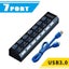 7 Port USB 3.0 High Speed Extension Hub Splitter Extender For PC Laptop MacBook Carousel 11