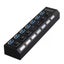 7 Port USB 3.0 High Speed Extension Hub Splitter Extender For PC Laptop MacBook Carousel 13