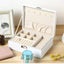 Velvet Ring Earring Jewelry Display Organizer Box Tray Holder Storage Case Box Carousel 5