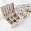 Velvet Ring Earring Jewelry Display Organizer Box Tray Holder Storage Case Box Carousel 13
