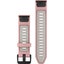 Garmin QuickFit 20 Watch Band, Dust Rose/Fog Grey Silicone Carousel 2