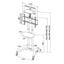 Koford SAV106A 30"-65" TV Mobile Cart Trolley - Front Tray & Camera Shelf - VESA Carousel 2