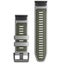 Garmin QuickFit 26 Watch Band - Fog Grey/Moss Silicone Carousel 2