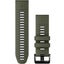 Garmin QuickFit 26 Watch Bands - Moss/Graphite Silicone Carousel 1