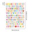 NEW 2280PCS 15 Sheets Colourful English Letters and Numbers Decorative Stickers Carousel 4