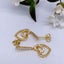 18K Gold Crystal Dangle Heart Earrings "Mira" Carousel 3