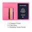 Australia Passport Holder with Card Slots RFID Blocking for Travel-Pink Carousel 3