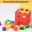 Plastic Baby Blocks Shape Sorter Toys Intelligence Learning Box Preschool Kids Carousel 4