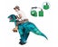 Inflatable Costume, Halloween Costumes Blue Dinosaur Rider, Blow Up Costume Carousel 5