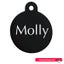 Pet Name Tag - "Molly" - Black Circle Carousel 1