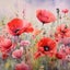 30x30cm Poppy Diamond Art Kit Carousel 1