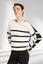 Marco Polo Reversible Stripe Knit Ivory Black Carousel 1