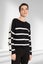 Marco Polo Reversible Stripe Knit Ivory Black Carousel 4