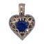 2CM DIAMOND 0.15CTS AND SYN SAPPHIRE PENDANT IN 6.7GMS 10CT YELLOW GOLD Carousel 1