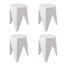 Artiss 4PC Puzzle Stool Bar Stools Stackable White Carousel 6